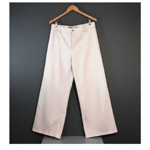 Universal Thread Sailor Wide Leg Striped Jeans Ivory & Blue Size 12R Women’s